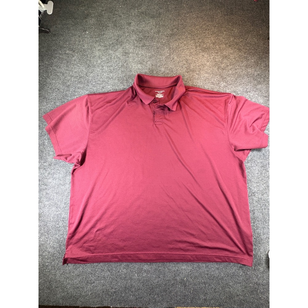 Saddlebred Big Man Easy Care Burgundy Performance Polo Shirt Mens 3X 2660